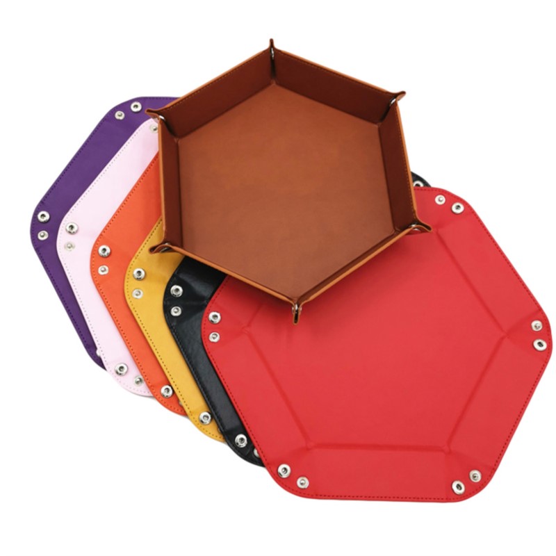 Hexagon Folding Dice Tray PU L - Heavy Equipment Games avis et prix
