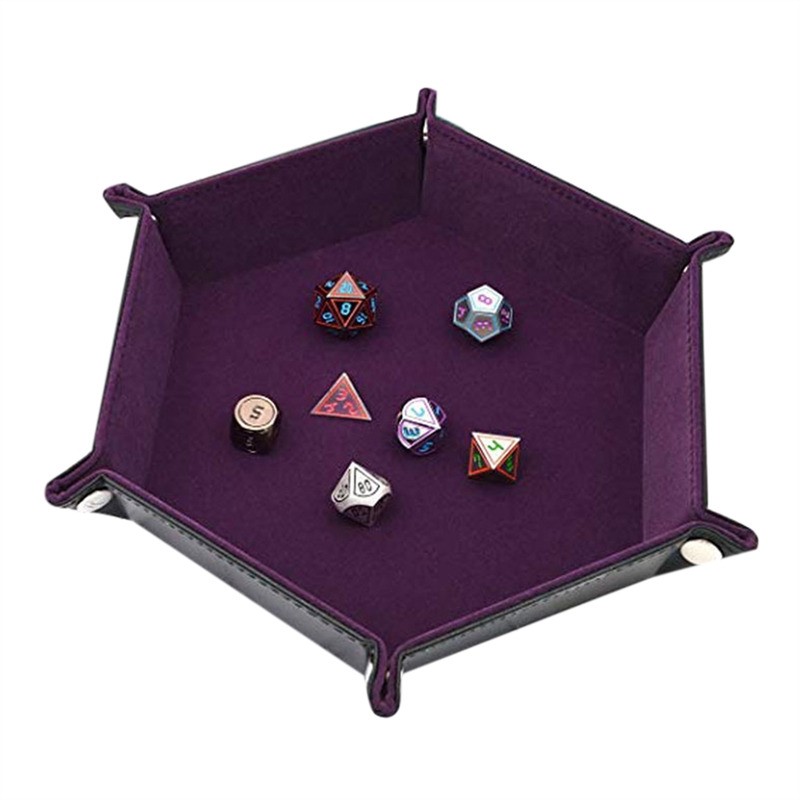 Hexagon Folding Dice Tray PU L - Heavy Equipment Games avis et prix