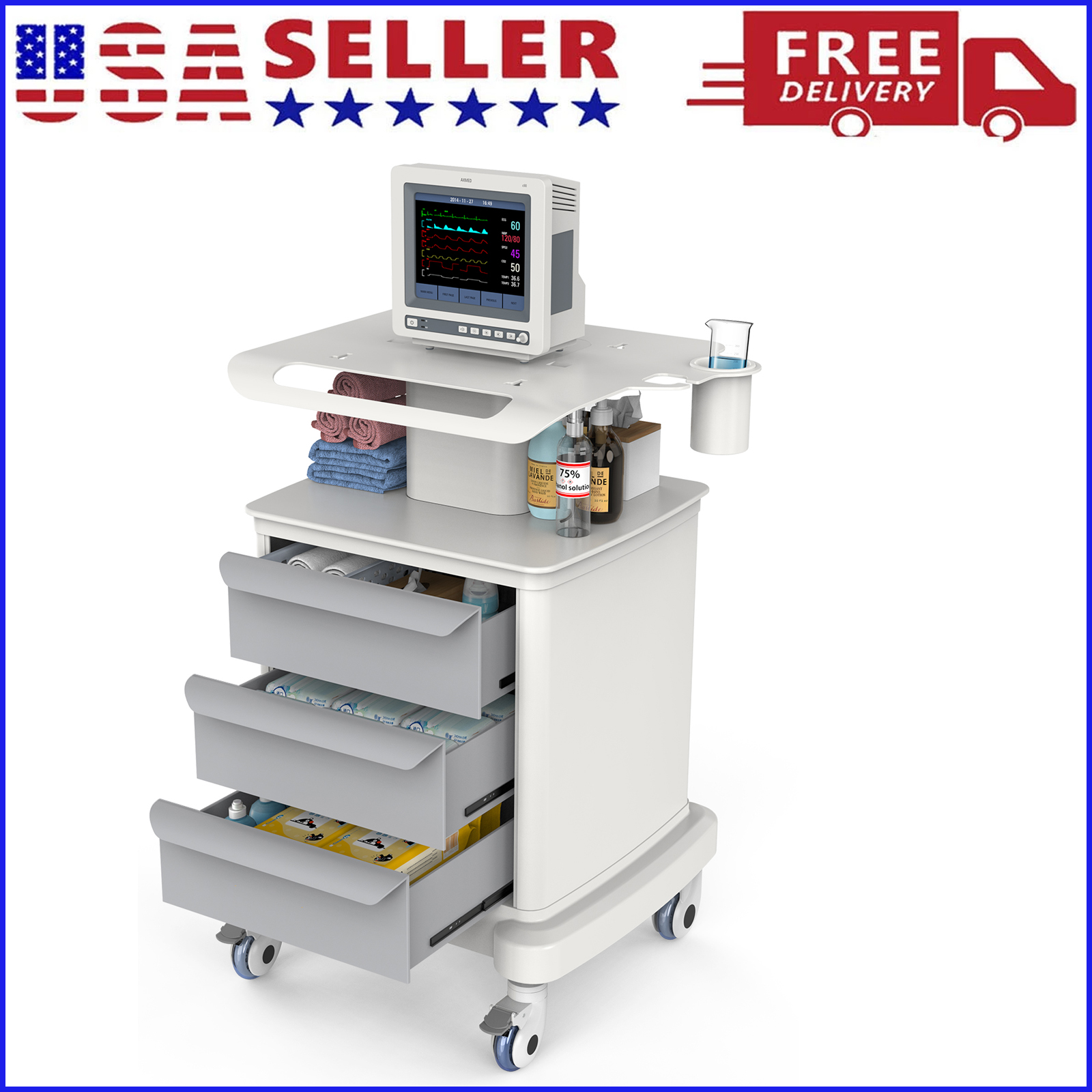 Medical Mobile Trolley Cart Ro - Heavy Equipment Transporter avis et prix