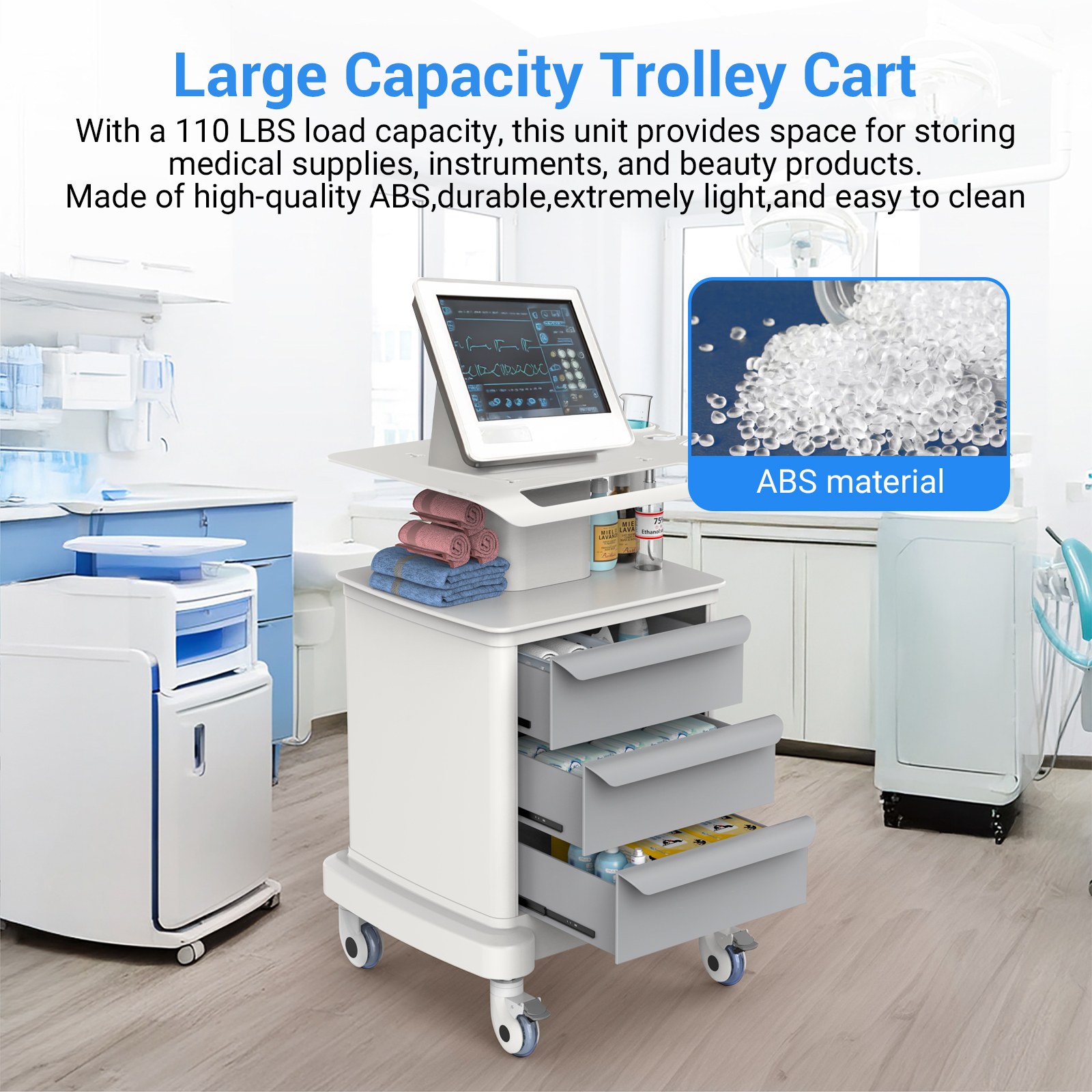 Medical Mobile Trolley Cart Ro - Heavy Equipment Transporter avis et prix