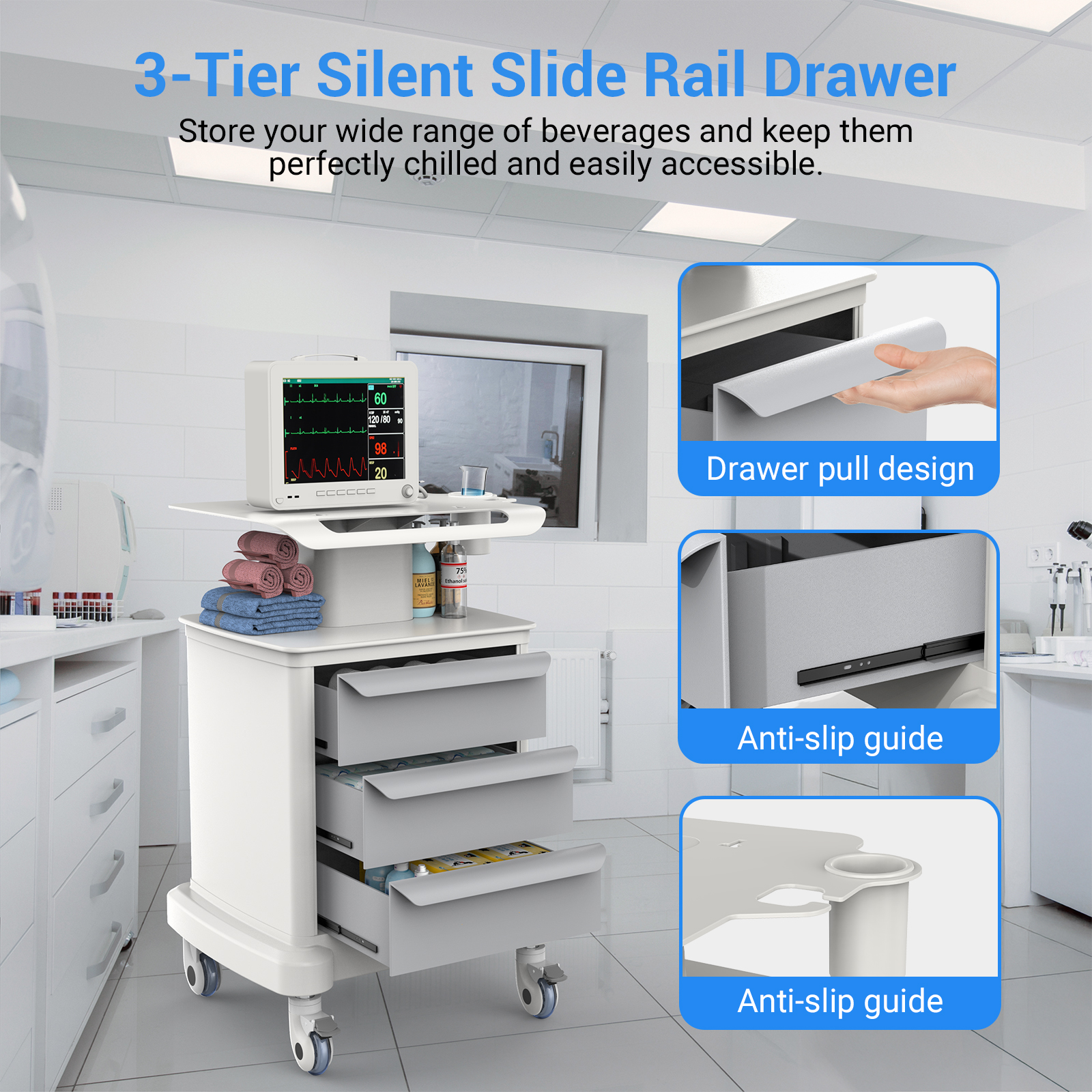 Medical Mobile Trolley Cart Ro - Heavy Equipment Transporter avis et prix