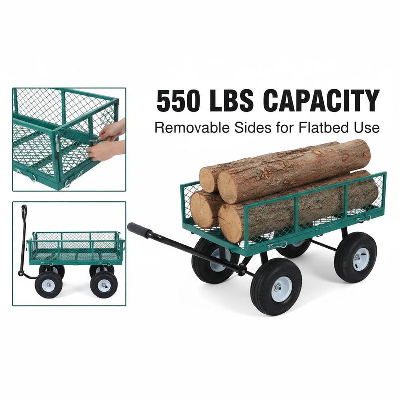 Iron Utility Wagon 34 x 18 Inc - Heavy Equipment Transporter avis et prix