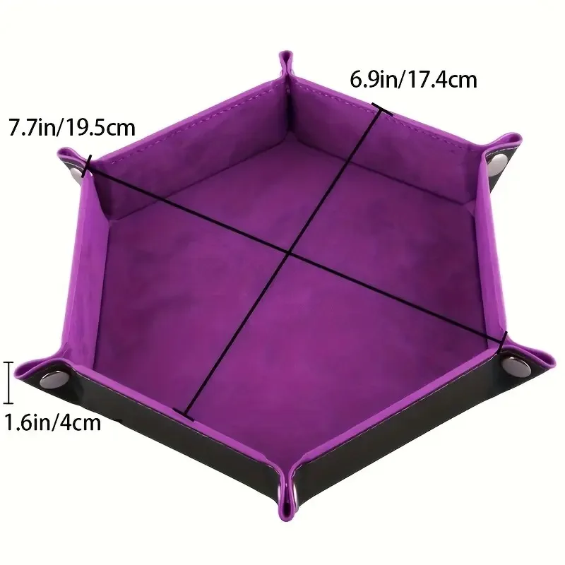 PU Leather Hexagon Dice Tray F - Heavy Equipment Games avis et prix