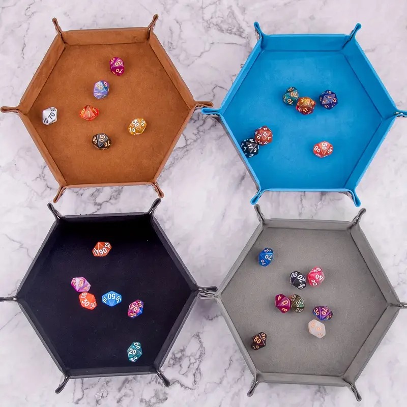 PU Leather Hexagon Dice Tray F - Heavy Equipment Games avis et prix