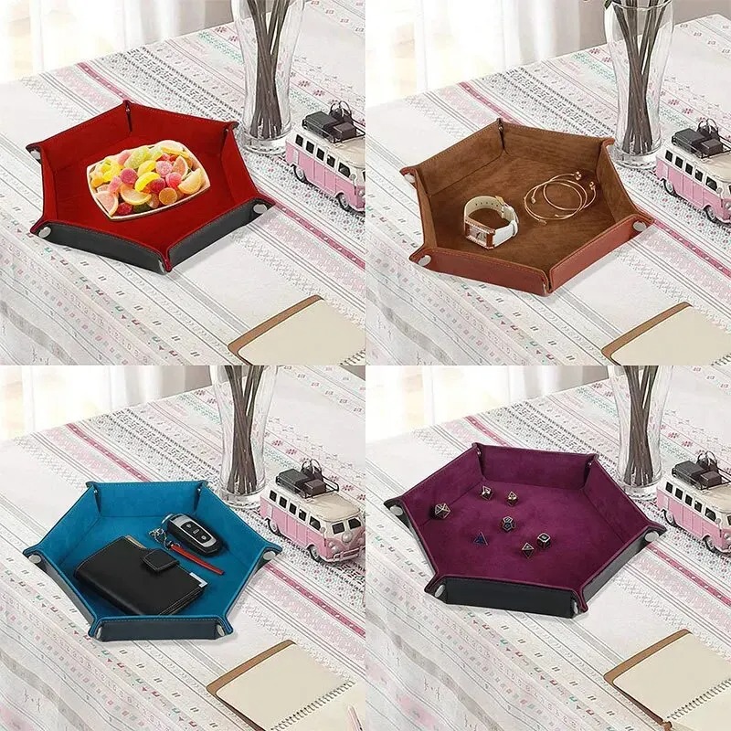 PU Leather Hexagon Dice Tray F - Heavy Equipment Games avis et prix